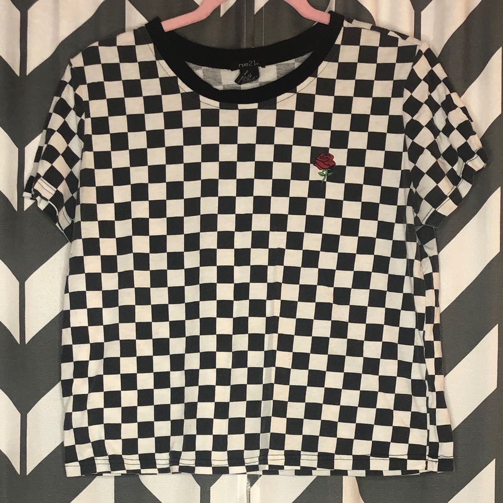 Black and White Checkerboard T-Shirt